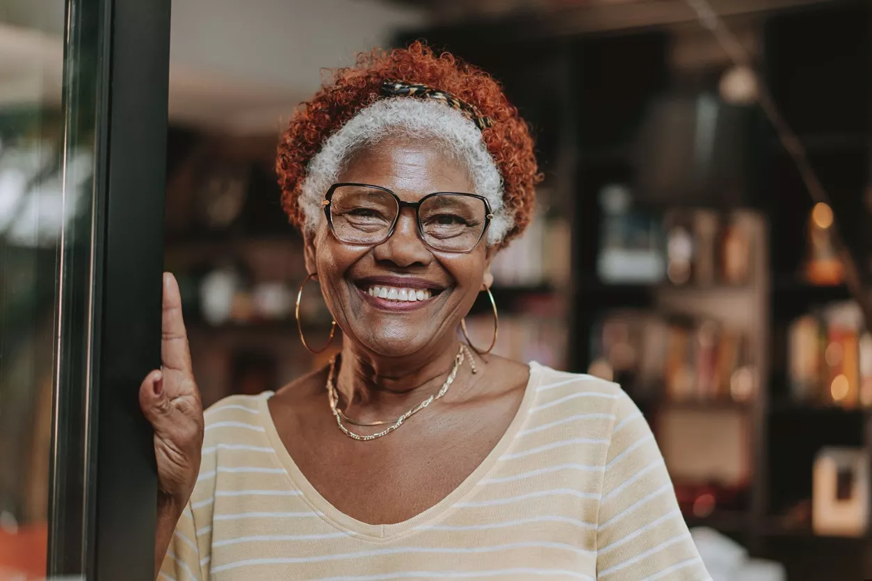 Mature woman smiling